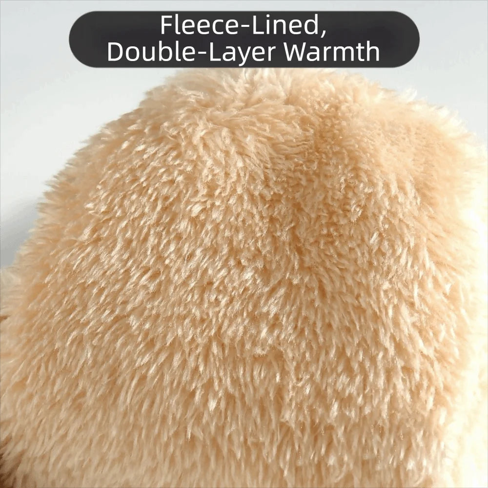 Double-Layer Fleece-Lined Winter Mittens for Maximum Warmth