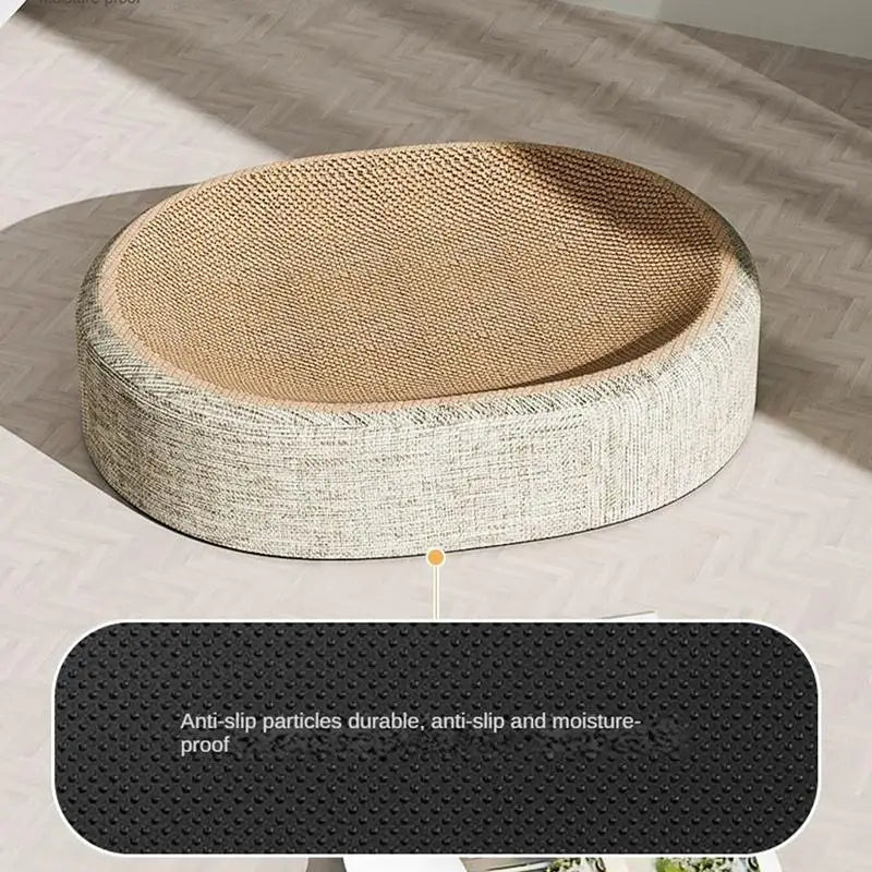 Oval Sisal 2-in-1 Cat Scratcher and Bed