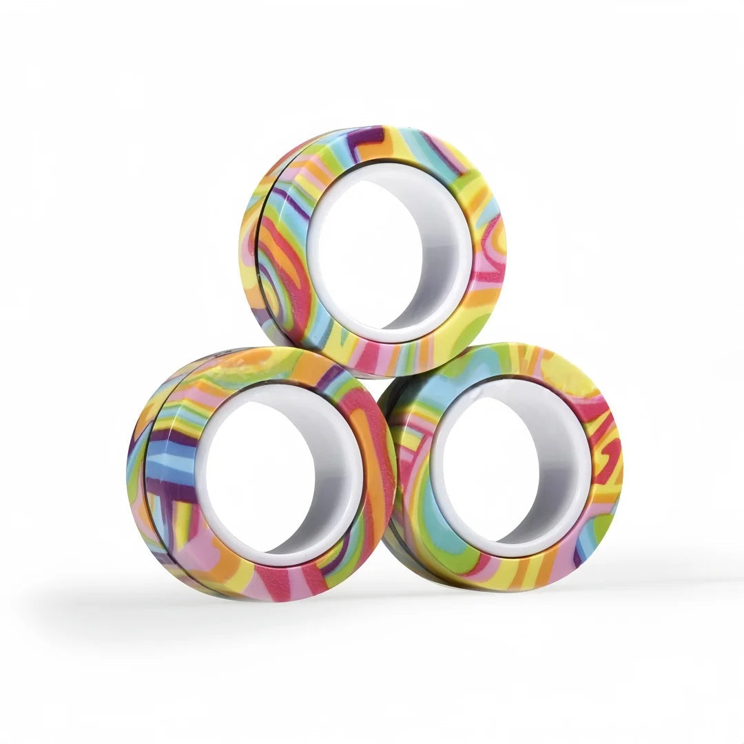 Magnetic Fidget Ring Spinner Set for Stress Relief and Focus
