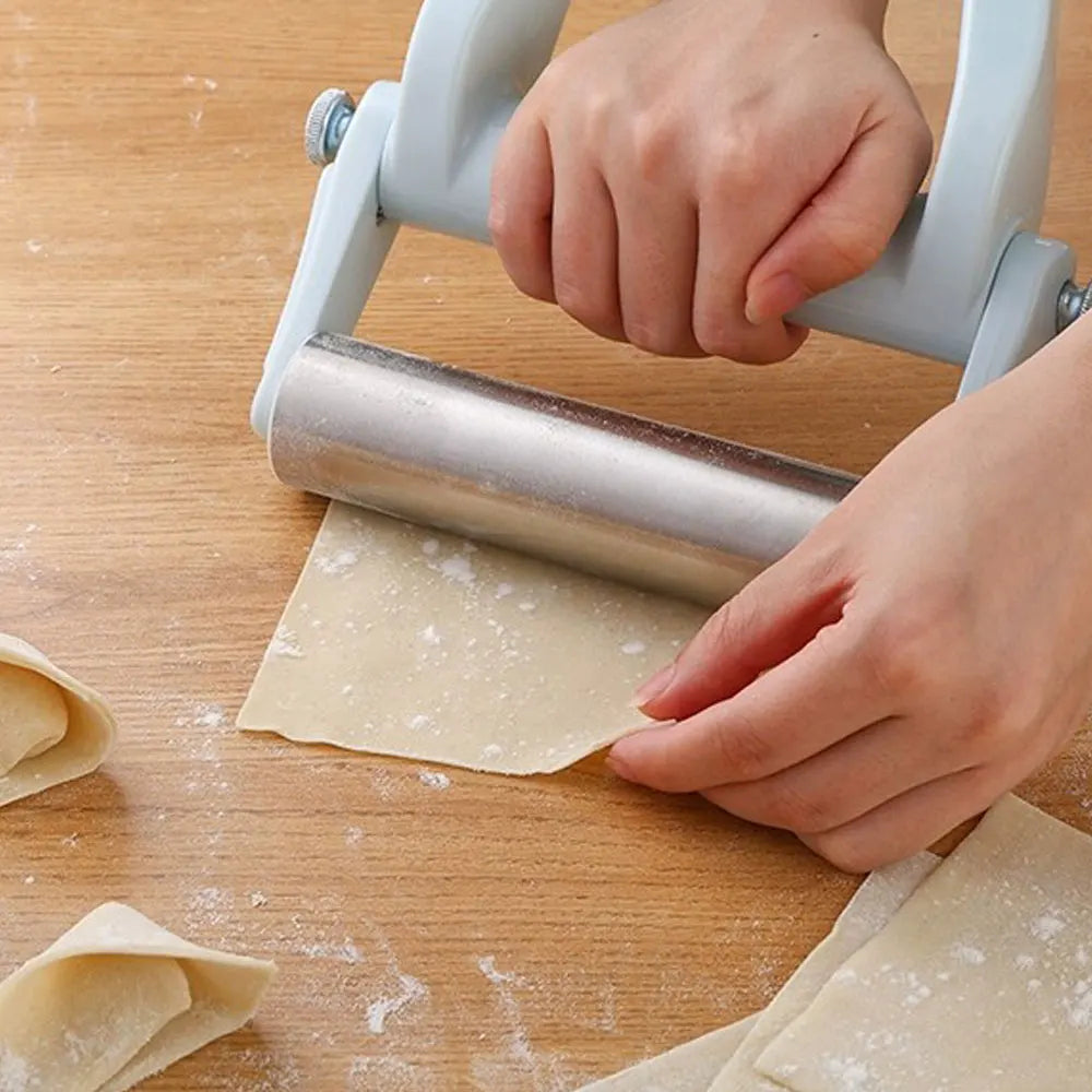Premium Stainless Steel Adjustable Handheld Rolling Pin for Perfectly Even Dough