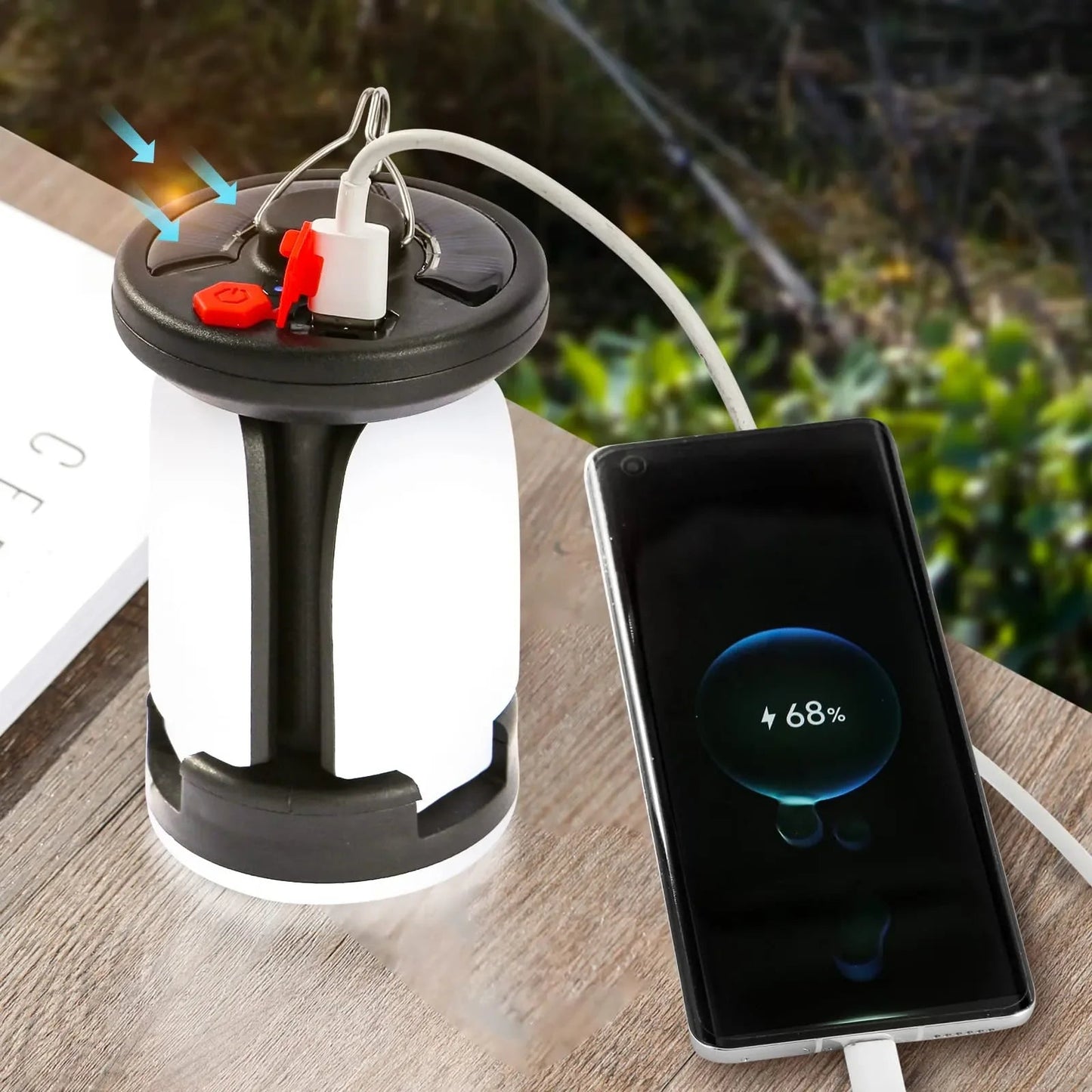 Compact Solar USB Folding Leaf Lantern for Camping