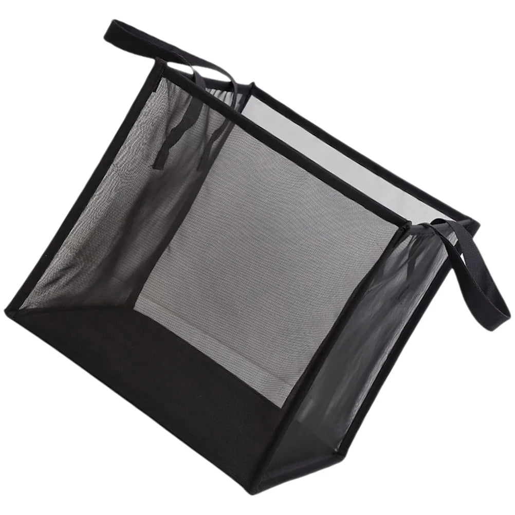 Portable Foldable Mesh Laundry Hamper with Easy-Grab Handles