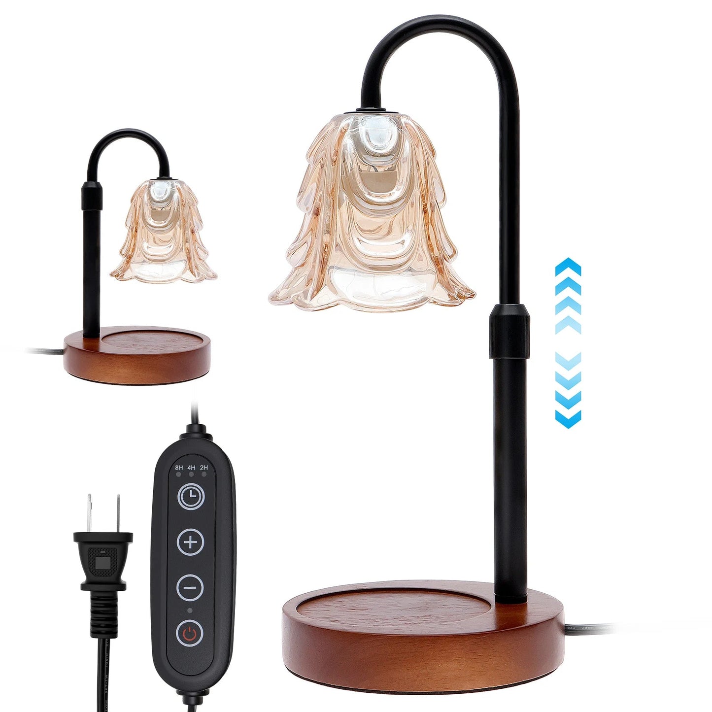 Elegant Floral Dimmable Candle Warmer Lamp