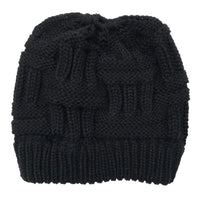 Women Winter Knit Beanie Ponytail Knit Hat