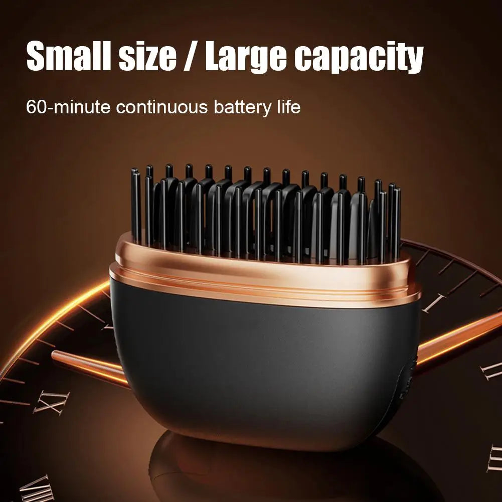 Cordless 2-in-1 Portable Ceramic Hair Straightener - Travel-Ready