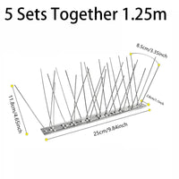 Outdoor Stainless Bird Repeller Spikes