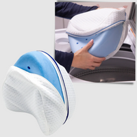 Orthopedic knee and leg pillow with memory foam