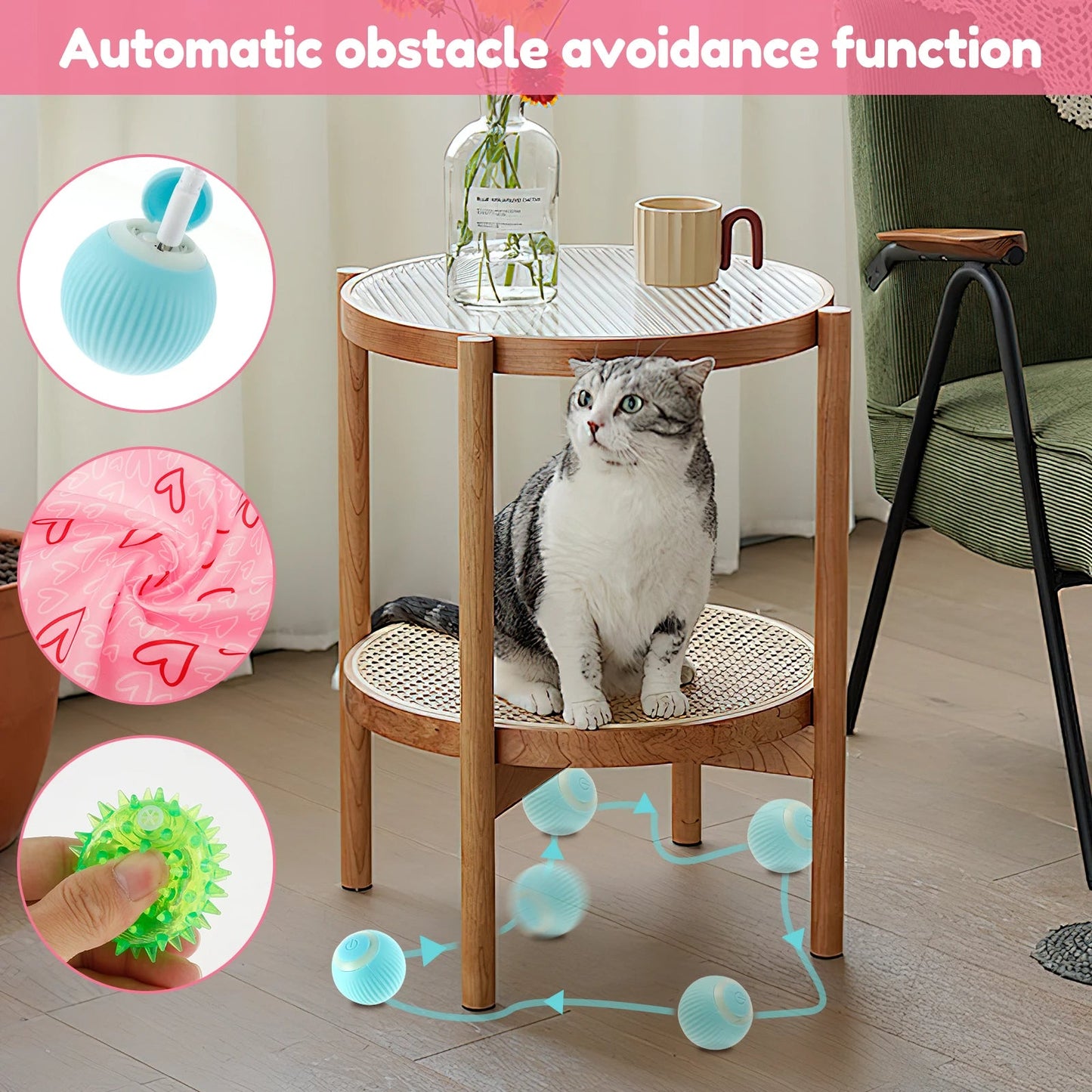 Interactive Cat Hunting Toy with Smart Ball