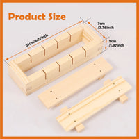 Handcrafted Wooden Sushi Press Mold - Premium Sushi Maker for Homemade Rolls
