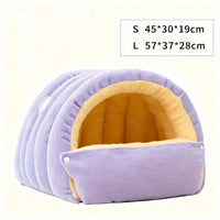 Cozy Arctic-Fleece Cat Cave Bed – Warm, Enclosed Shelter for Ultimate Comfort
