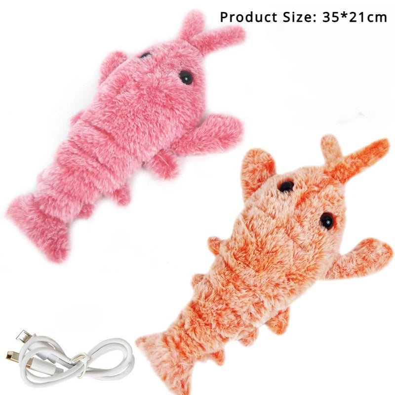 Electric Jumping Shrimp Interactive Pet Toy