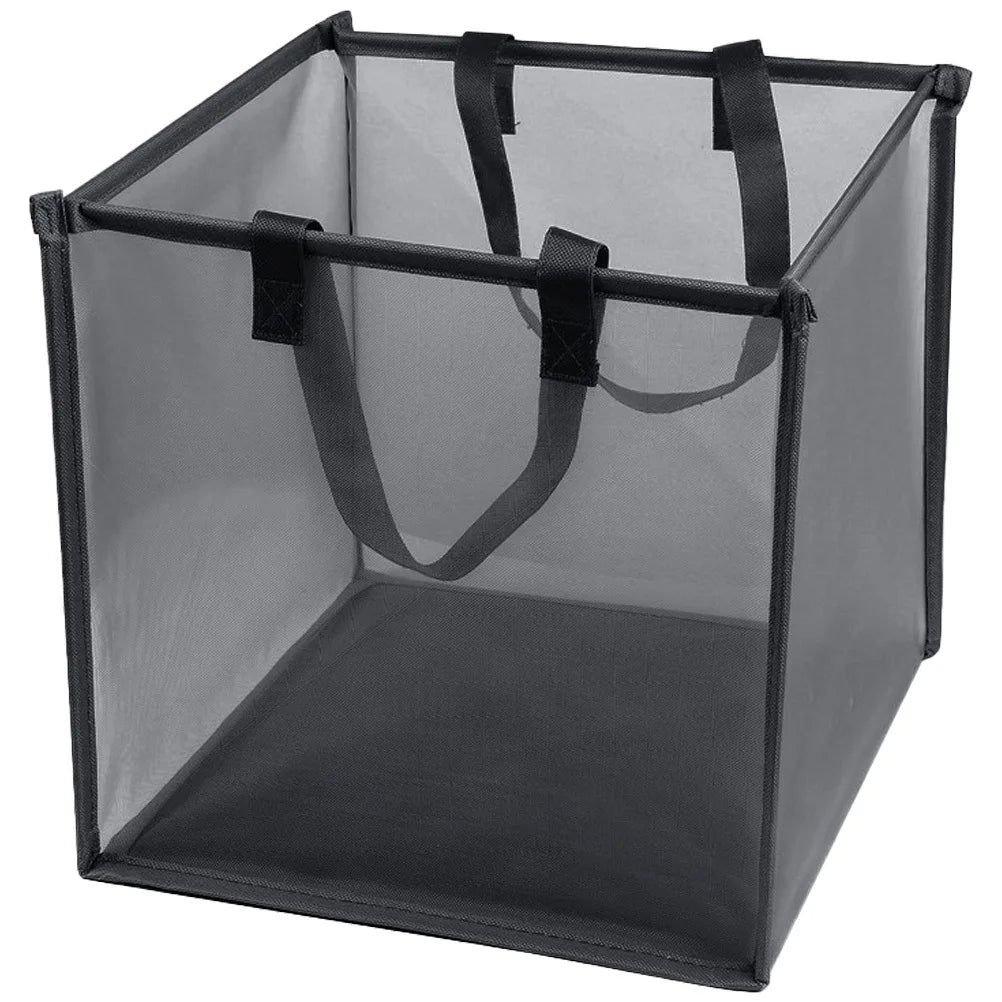 Portable Foldable Mesh Laundry Hamper with Easy-Grab Handles