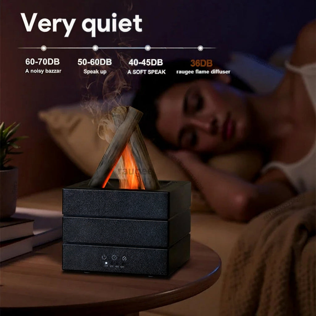 Realistic Flame Aroma Diffuser & Humidifier for Cozy Ambience