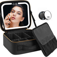 Makeup Bag with Mirror and Lights