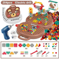 Children Electric Drill Puzzle Toolbox