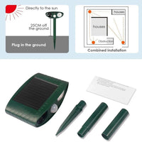 Ultrasonic Chipmunk Repeller - Solar Powered - Get Rid of Chipmunks in 48 Hours