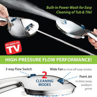 Adjustable Pressure Handheld Shower Head With A Hose