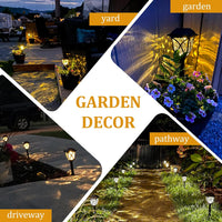 6 Pack Led Solar Pathway Garden Lights Outdoor