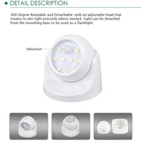 Wireless LED spotlight with motion detector – 360° rotatable & energy-saving