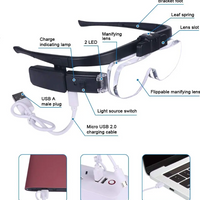 Head-mounted Magnifying Glass With USB Charging