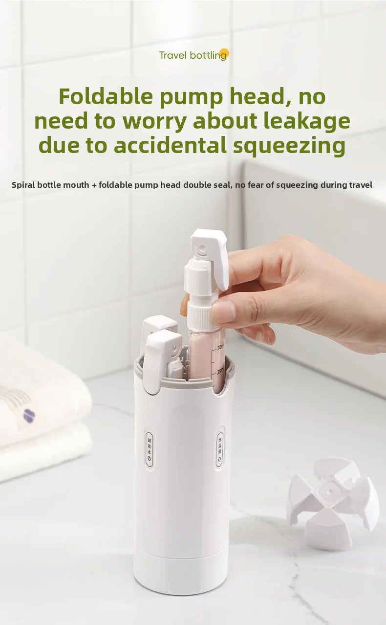 FURLLO 4 In 1 Travel Dispenser Portable Travel Bottles Leak Proof Leakproof Travel Container For Perfume Shampoo Conditioner Lotion...