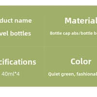 FURLLO 4 In 1 Travel Dispenser Portable Travel Bottles Leak Proof Leakproof Travel Container For Perfume Shampoo Conditioner Lotion...