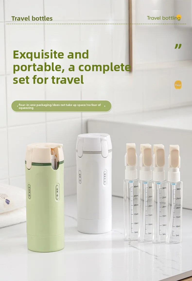 FURLLO 4 In 1 Travel Dispenser Portable Travel Bottles Leak Proof Leakproof Travel Container For Perfume Shampoo Conditioner Lotion...