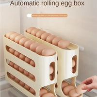 FURLLO 2-4-layer Slide Egg Storage Box Ladder Style Egg Box Storage Refrigerator Side Door Large Capacity Automatic Egg Rolling Machine