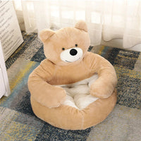 Bear Shaped Winter Plush Pet Dog Bed