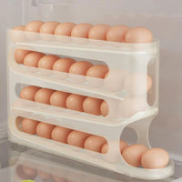 FURLLO 2-4-layer Slide Egg Storage Box Ladder Style Egg Box Storage Refrigerator Side Door Large Capacity Automatic Egg Rolling Machine