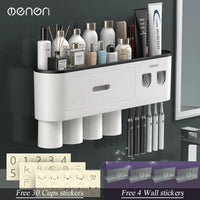Furllo Magnetic Toothbrush Holder & Auto Toothpaste Dispenser — Wall Mount