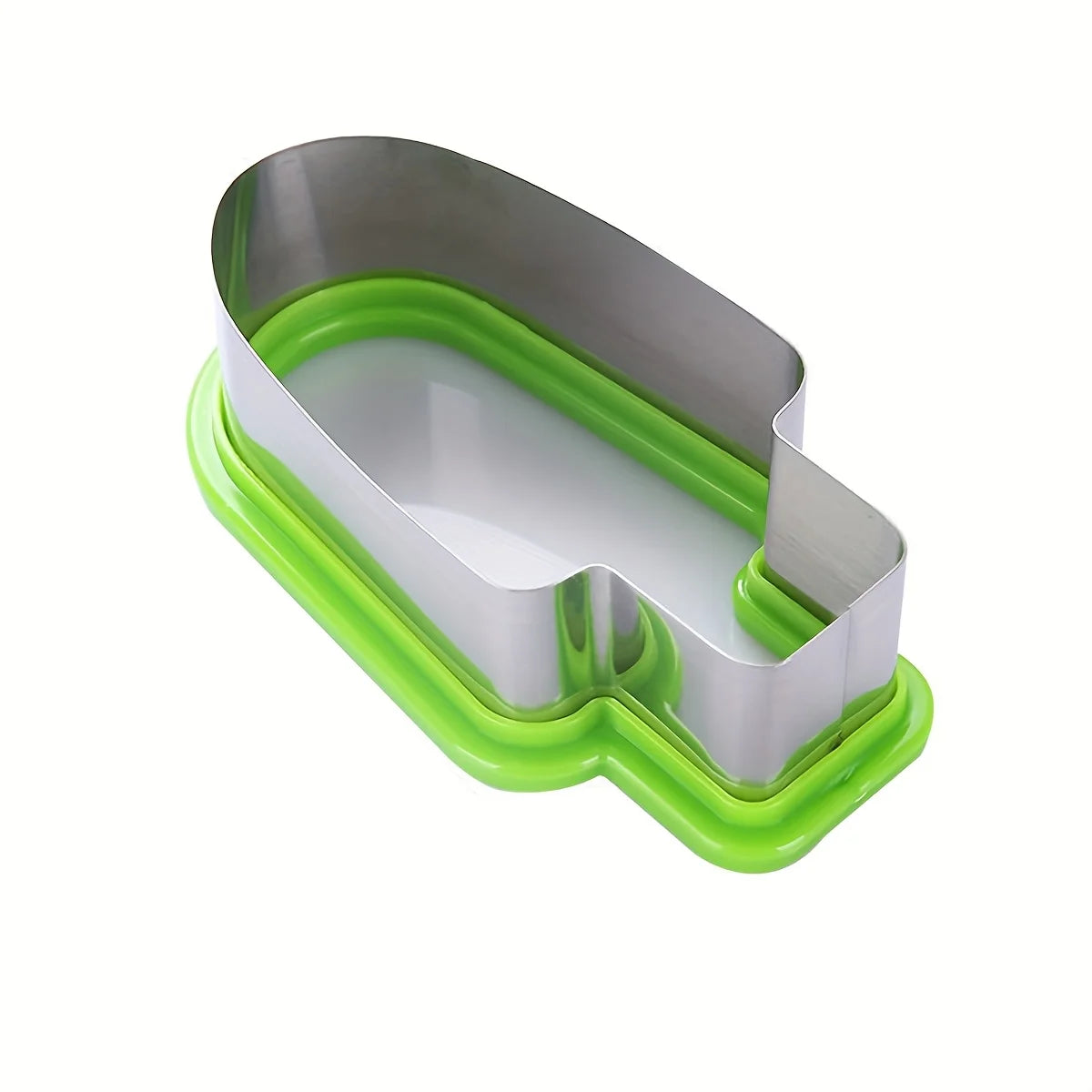 FURLLO 1pc Stainless Steel Watermelon Slicer and Popsicle Mold - Fun and Simple Fruit Cutter for Young People，Green Handle，Manual opera