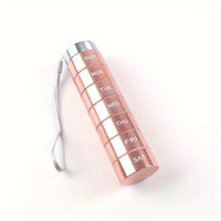 Furllo Weekly Pill Organizer-Waterproof Aluminum 7-Day Pill Case