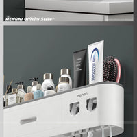Furllo Magnetic Toothbrush Holder & Auto Toothpaste Dispenser — Wall Mount