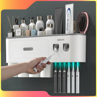 Furllo Magnetic Toothbrush Holder & Auto Toothpaste Dispenser — Wall Mount