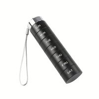 Furllo Weekly Pill Organizer-Waterproof Aluminum 7-Day Pill Case