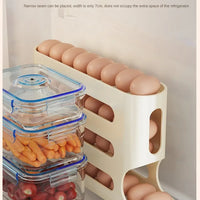 FURLLO 2-4-layer Slide Egg Storage Box Ladder Style Egg Box Storage Refrigerator Side Door Large Capacity Automatic Egg Rolling Machine