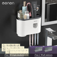 Furllo Magnetic Toothbrush Holder & Auto Toothpaste Dispenser — Wall Mount