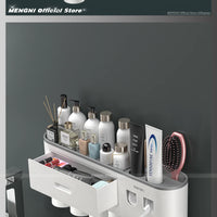 Furllo Magnetic Toothbrush Holder & Auto Toothpaste Dispenser — Wall Mount