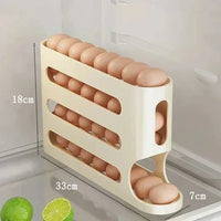 FURLLO 2-4-layer Slide Egg Storage Box Ladder Style Egg Box Storage Refrigerator Side Door Large Capacity Automatic Egg Rolling Machine