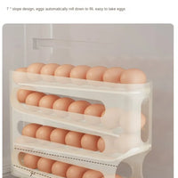 FURLLO 2-4-layer Slide Egg Storage Box Ladder Style Egg Box Storage Refrigerator Side Door Large Capacity Automatic Egg Rolling Machine