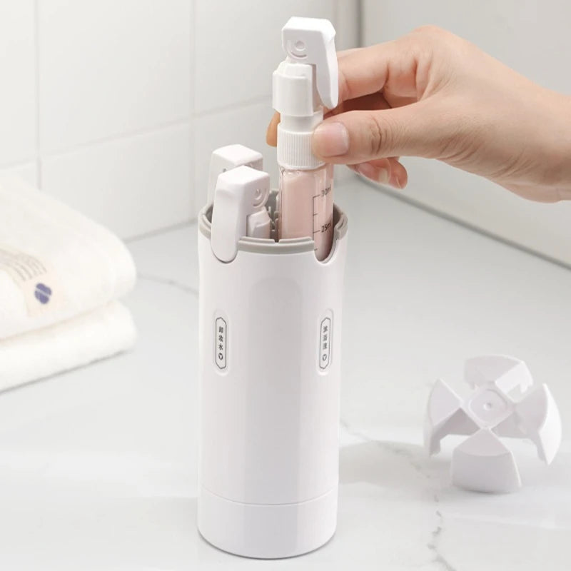 FURLLO 4 In 1 Travel Dispenser Portable Travel Bottles Leak Proof Leakproof Travel Container For Perfume Shampoo Conditioner Lotion...