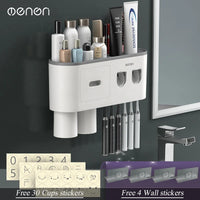 Furllo Magnetic Toothbrush Holder & Auto Toothpaste Dispenser — Wall Mount