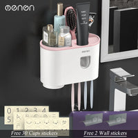 Furllo Magnetic Toothbrush Holder & Auto Toothpaste Dispenser — Wall Mount