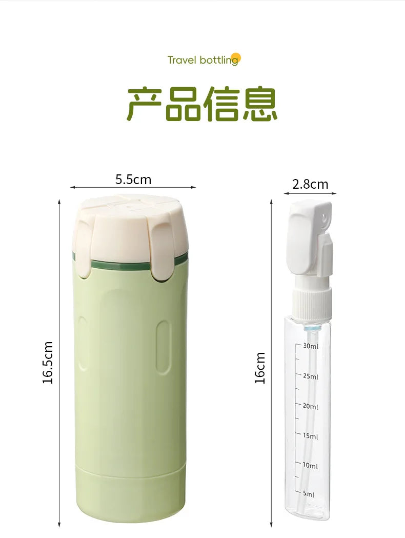 FURLLO 4 In 1 Travel Dispenser Portable Travel Bottles Leak Proof Leakproof Travel Container For Perfume Shampoo Conditioner Lotion...