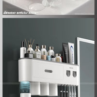 Furllo Magnetic Toothbrush Holder & Auto Toothpaste Dispenser — Wall Mount