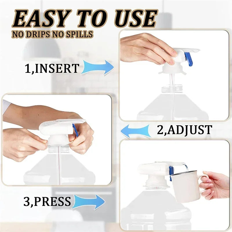 FURLLO Automatic Beverage Straw Beverage Dispenser Automatic Drinking Straw Suction Pump Magic Tap Spill Proof Water Pump Diy Dispenser