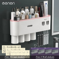 Furllo Magnetic Toothbrush Holder & Auto Toothpaste Dispenser — Wall Mount