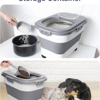 Space-Saving Foldable Food Storage Container with Large Capacity