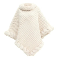 Elegant Faux Fur Shawl Cloak for Women